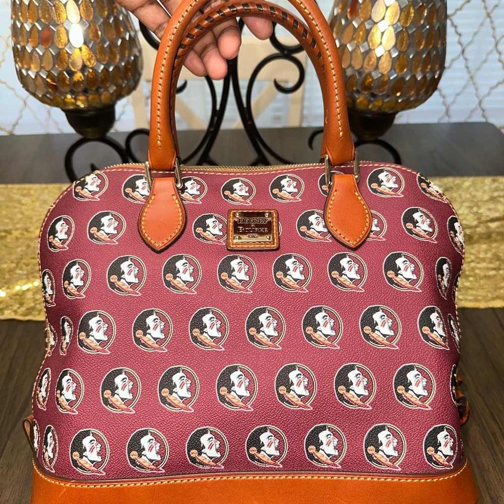 *New*Dooney & Bourke FSU Maroon and Tan Satchel